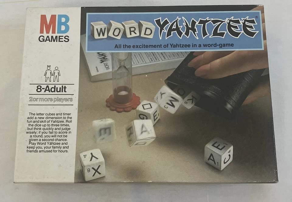 Yahtzee MB Games Word Complete with 7 Letter Dice Score Pads Sandtimer - Image 2 of 4