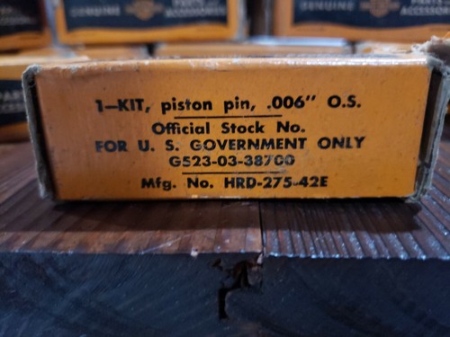 VINTAGE HARLEY DAVIDSON WWII NOS PARTS GOVERNMENT ONLY HRD-275-42 PISTON PINS - Picture 2 of 3