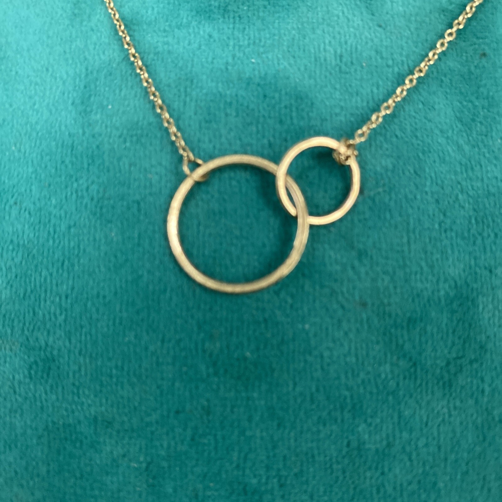 Sterling Silver .925 Goldtone Interlocking Circle… - image 2