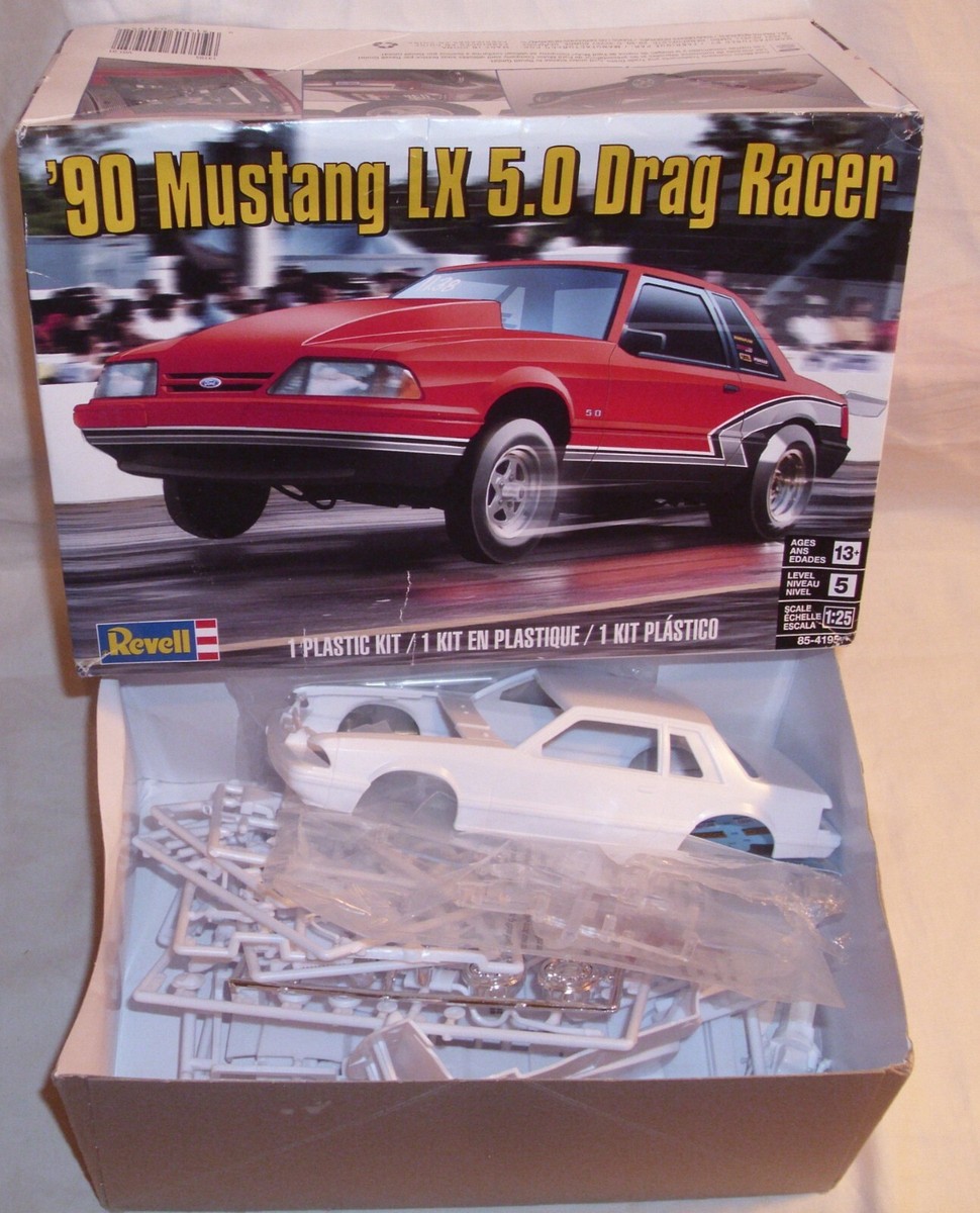 REVELL 90 FORD MUSTANG LX 5.0 DRAG CAR MODEL 1:25 85-4195 | eBay