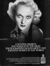 Print Ad 1979 Alexandra de Markoff For Countess Isserlyn Moisturizing Makeup VTG