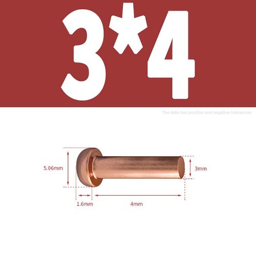 M1.5 M2 M2.5 M3 M4-M8 Solid Copper Round Pan Head Rivets DIN660 Nut Hammer Rivet - Picture 33 of 90