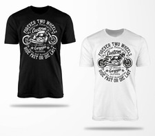Biker T-Shirt B0320 Chopper Bobber Oldschool Motorrad T-Shirt Benzin im Blut