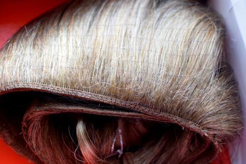 NWT Ellen Wille Synthetic Power Hair Piece Elasticized Bang Fringe Ginger Blonde - 第 7/8 張圖片