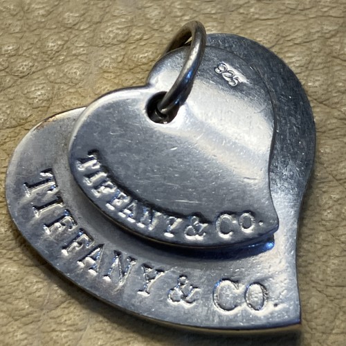 Authentic Tiffany & Co. 925 Double Heart Tags Charms Pendants - Picture 8 of 12