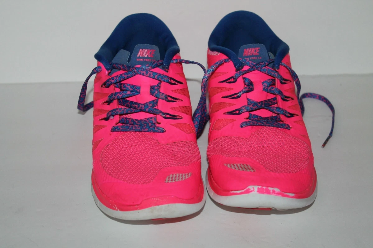 Zapatos para correr Nike Free 5.0 644446 601 rosa azul slvr mujer 8 5 o 7 j