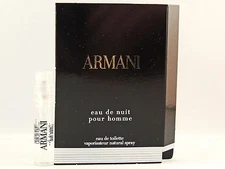 GIORGIO ARMANI EAU DE NUIT POUR HOMME 1.5ml .05oz x 1 COLOGNE SPRAY SAMPLE VIAL