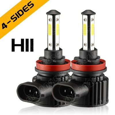 H11 LED Headlight Super Bright Bulbs Kit 6500K White 60000LM High/Low Beam