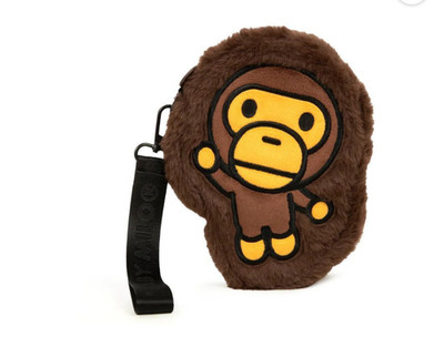 A Bathing Ape BAPE Baby Milo Zip Plush Pouch NEW IN BAG w/tags
