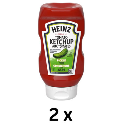 2 Pack Heinz Pickle Tomato Ketchup 375ml - FREE SHIPPING
