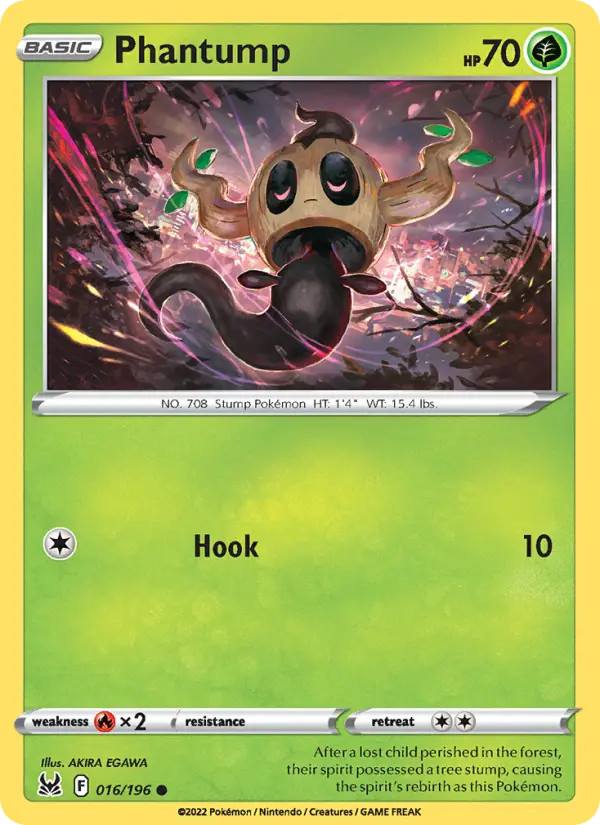 Phantump Lost Origin #16 Pokémon TCG