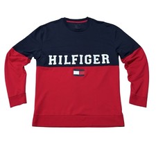 Tommy Hilfiger Men's Long Sleeve Spell Out / Flag Logo Shirt Size Large 22 x 29
