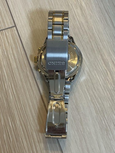 SEIKO 4T53-00B0 Men's Wristwatch Chronograph Quartz Silver x Black Popular Item - Picture 7 of 12