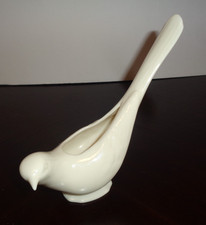 LOVELY VINTAGE LENOX PORCELAIN FIGURAL BIRD PLANTER-GREEN STAMP-MADE IN USA