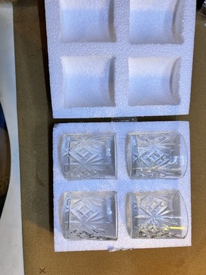 RCR Brilliant 4er Set farbige Glas Gläser Becher Whiskey Rum Hausbar