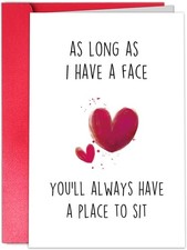 TQDaiker Rude Valentines Day Card for Wife Girlfriend, Naughty Anniversary Card