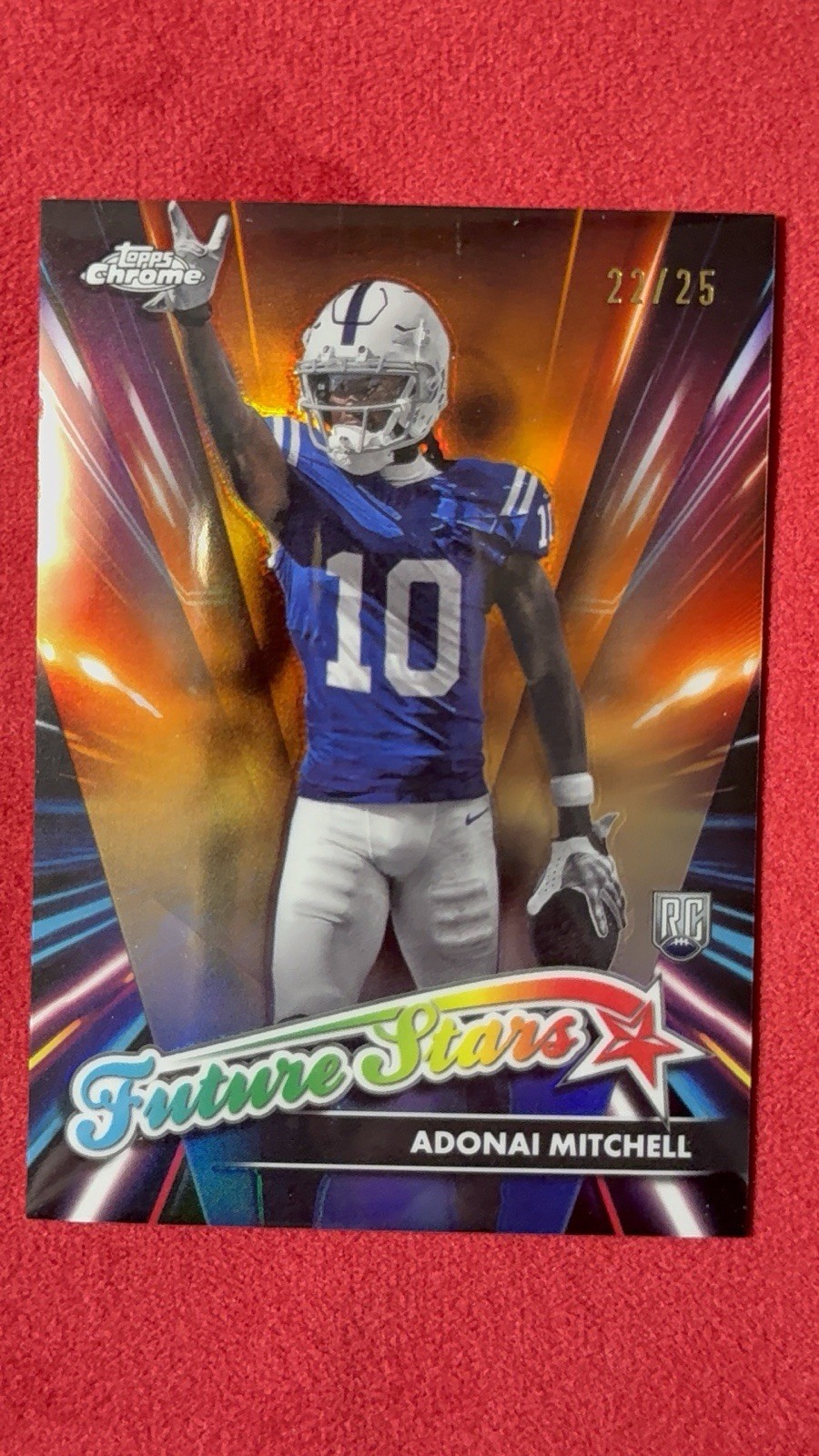 Adonai Mitchell Topps Chrome Future Stars #FS25 Orange Refractor