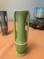 Art Deco Shawnee Bud Vases  - Three Colors Available, Double Handle USA 1178