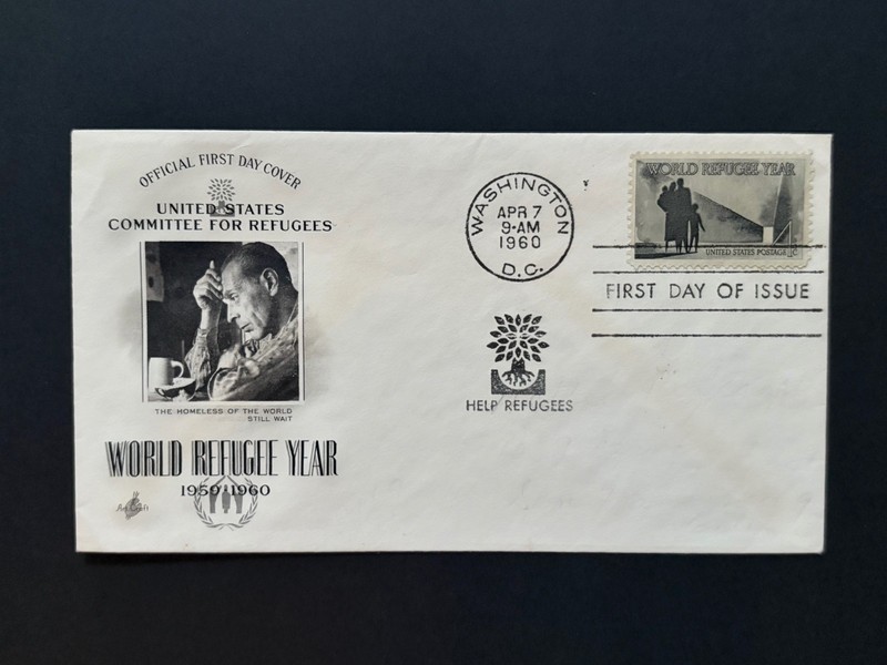 GandG Stamps US FDC #1149 World Refugee Pictorial Postmark Art Craft Cachet