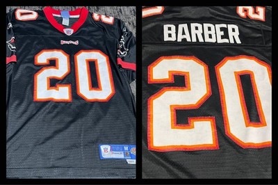 RARE - Reebok #20 Ronde Barber Helmet Tag Black Buccaneers Jersey Mens Medium M