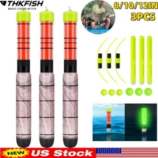 3PCS Lighted Fishing Floats Weighted Floats Catfish Pole Floats LED Light Bright