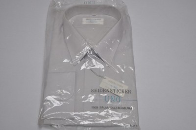Seidensticker Uno Hemd langarm True Vintage 80er  Jahre grau Gr. 46/XXL