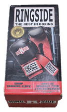 ringside boxing gloves 12 oz black red wrap t...