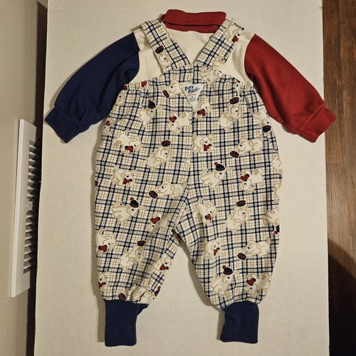 Mono de Colección Raro Cachorros OshKosh Bebé B'gosh Con Cuello Alto Snapsuit EE. UU. 6-9M - Imagen 5 de 15