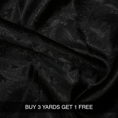 Polyviskose schwarz Paisley Blumen Jacquard Futter, Weste, Kleid, Polster