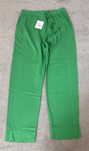 Xirena Draper Hose Damen XS grün Baumwolle Knöchel Kordelzug Taille Cropped Neu mit Etikett