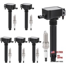 Ignition Coil Pack UF648 Spark Plugs 6x Ignition Coil UF648 6x Spark Plug
