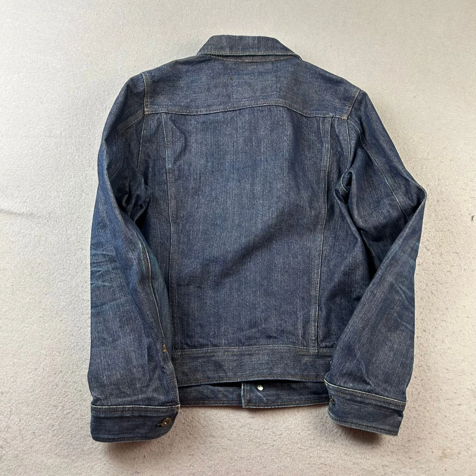 Chaqueta ajustada G Star Raw para hombre azul medio denim con cuello abotonado RE 3301 3D Foto 4 de 4