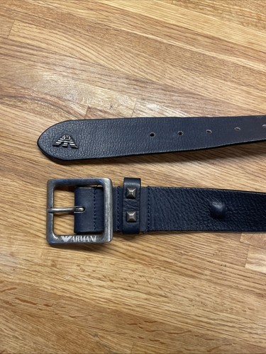 Georgio Armani Junior Black Leather Belt Made In Italy