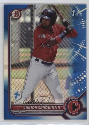 2022 Bowman 1st Edition Blue Foil 77/150 Junior Sanquintin #BPPF-80 18rc