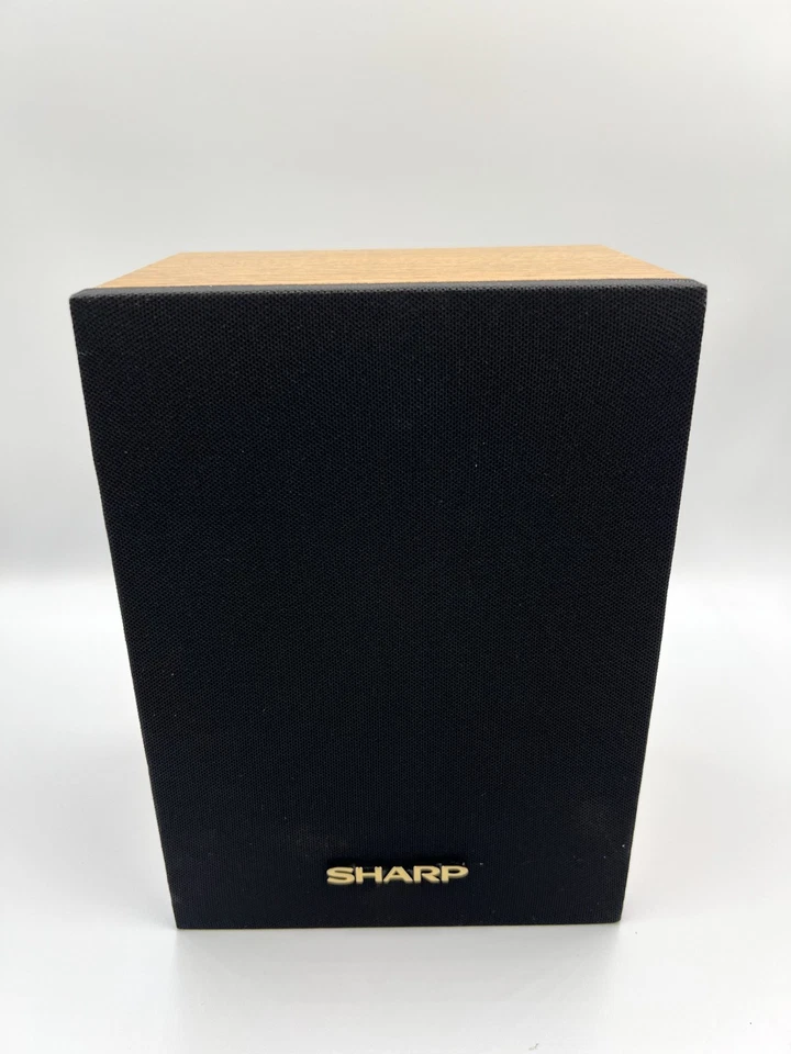 Par de altavoces de estantería Sharp CP-S96P de colección: 30 W, grano de madera, hechos en Taiwán Foto 3 de 4