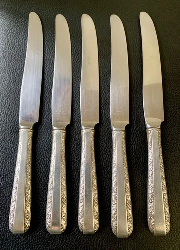 Lot of 5 Vintage Towle Sterling Silver CANDLELIGHT Knives
