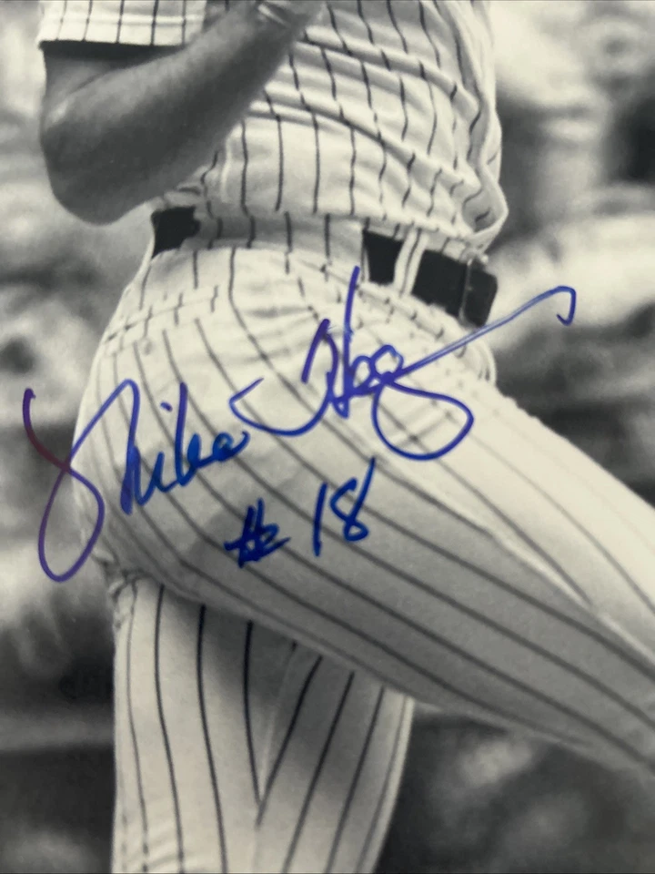 Foto de Mike Hegan #18 New York Yankees B & W 8x10 tipo ll Michael Grossbardt Foto 2 de 4