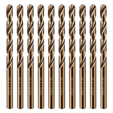 1/8 Inch Cobalt Drill Bit Set M35 HSS Metal Jobber Length Twist 10 PCS