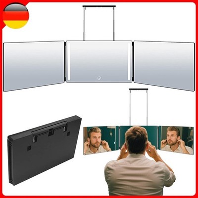 360Grad Spiegel 3Wege Trifold Spiegel,Klappspiegel Mit LED Licht Kosmetikspiegel