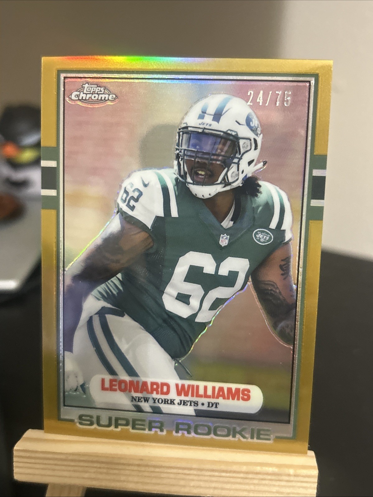 Leonard Williams Topps Chrome Mini 1989 Super Rookie #89LW Gold Refractor