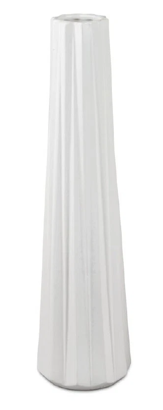 formano Bodenvase 14x55cm aus Keramik weiß matt mit Relief 7 97 17 9
