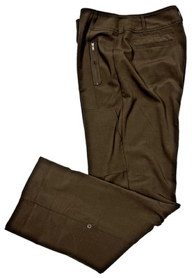 Chico's Pants Women's 1.5 Brown Slacks Flat Front Zipper Active Soft Stretch