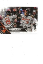 2016 TOPPS ORIOLES CORNER STONES MANNY MACHADO AND CHRIS DAVIS