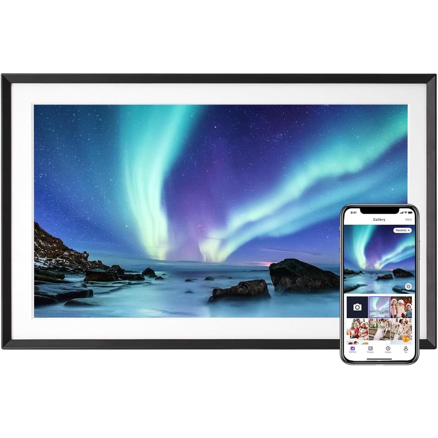 15.6'' Digital Picture Frame with 1920X1080 IPS Touch Screen, Smart Digital Phot