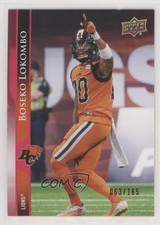 2021 Upper Deck CFL Red 63/165 Boseko Lokombo Bo Lokombo #177 o1h