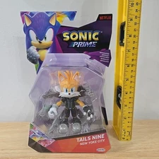  JAKKS Pacifc Sonic Prime [Netflix] Figure: TAILS NINE New Yoke City Figure New