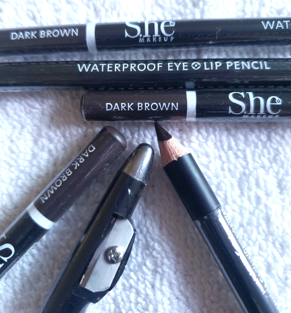 Waterproof Eye And Lip Liner Pencils Dark Brown Color 12 Liners Lot