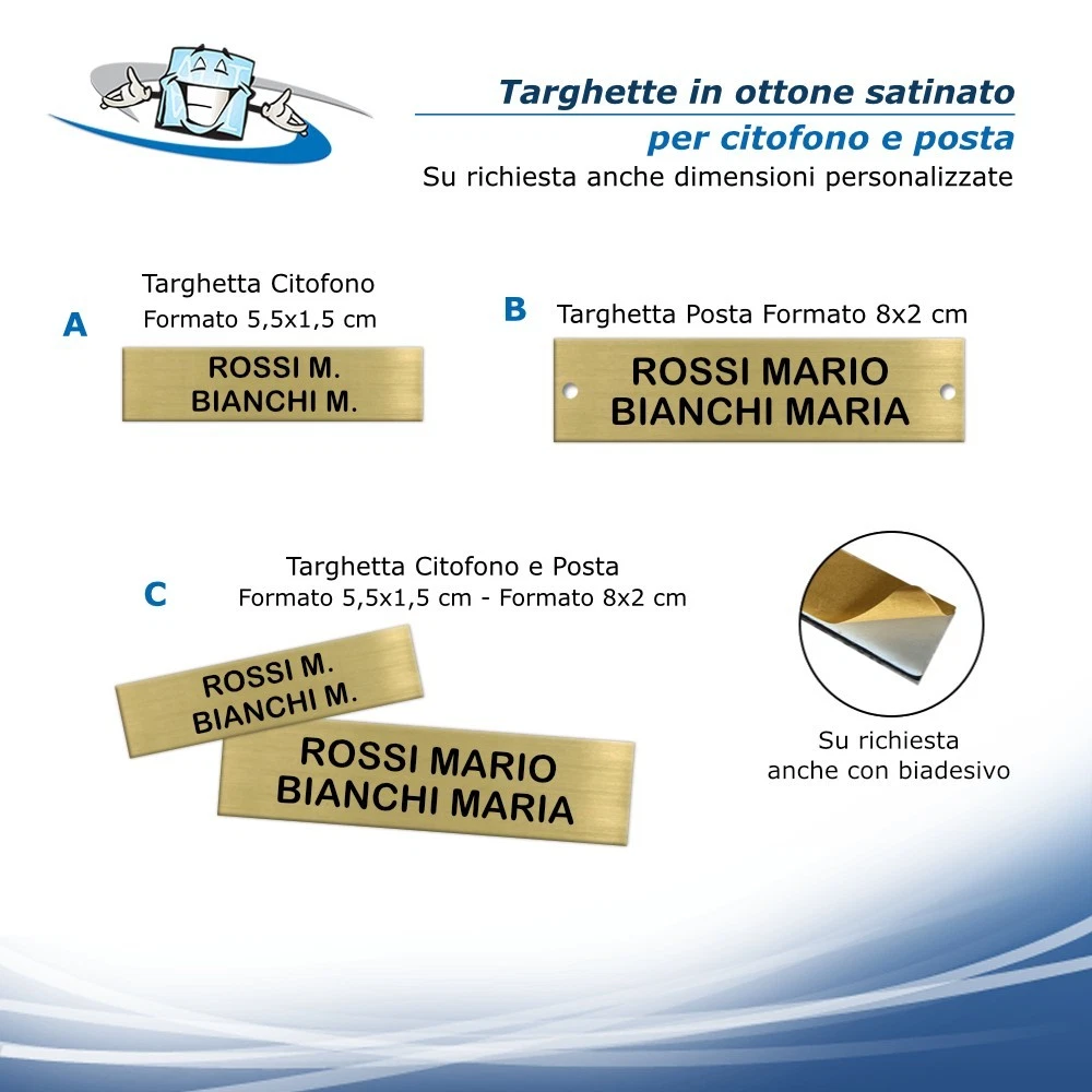 targhe in plexiglass trasparente - squadrate