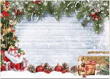 7x5 FT Christmas Photography Backdrop Rustic White Wooden Wall Background
