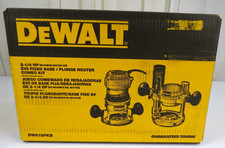 DeWalt DW618PKB 2-1/4 HP EVS Fixed Base/Plunge Router Combo Kit Corded 120V 12A